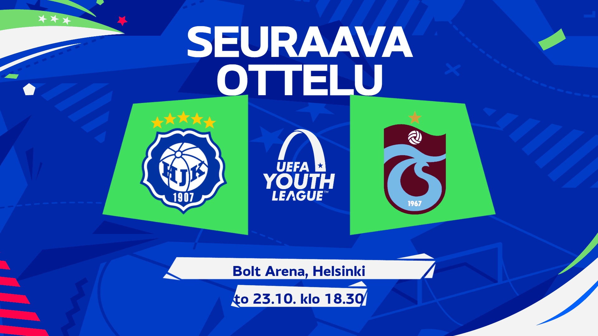 UEFA Youth League HJK vs Trapzonspor 23.10.2025
